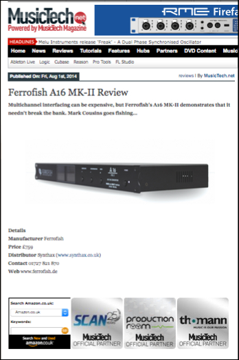 Ferrofish A16 MK-II Review by MusicTech